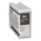 EPSON Black Ink Cartridge 80ml for ColorWorks C6010, C6510,  SJIC36P-BK T44C1, C13T44C140, SJIC36P-K T44C1